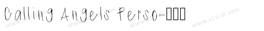 Calling Angels Perso字体转换